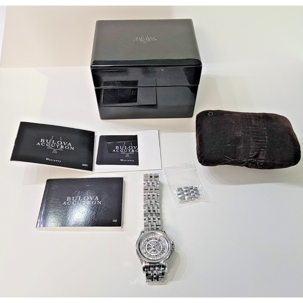 Bulova 63A001 Kirkwood Skeleton Swiss Automatic Silver Men's Watch 40mm